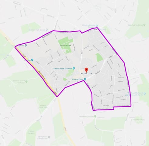 Woolton Times distribution area map